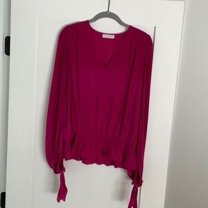 COPY - Ramy Brook Silk Hot pink blouse